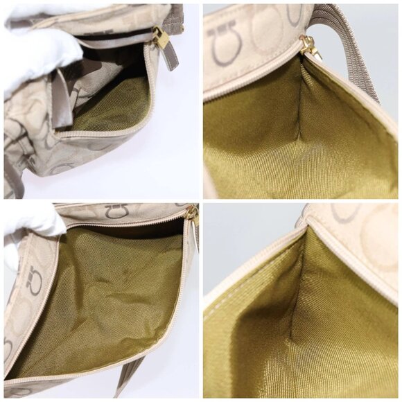 Salvatore Ferragamo Waist bag Canvas Beige Gold Auth - Picture 15 of 16